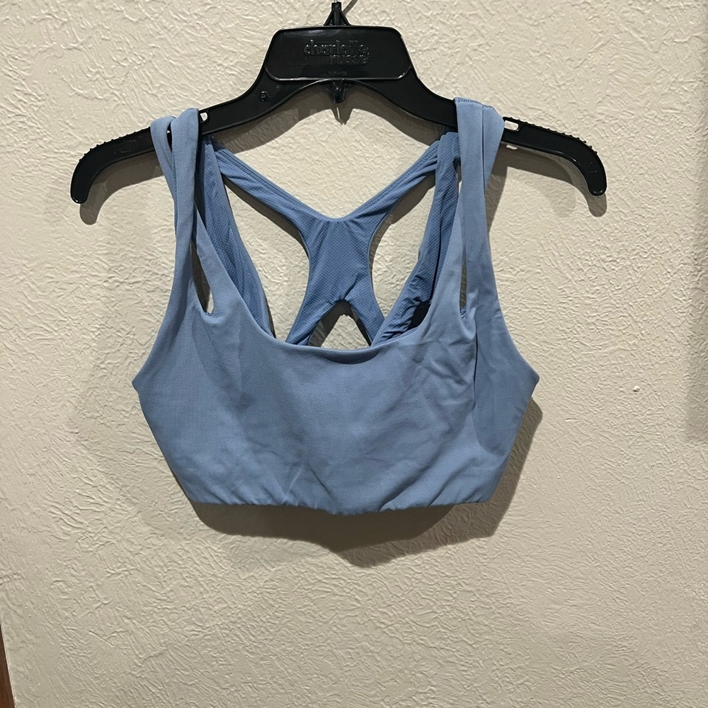 Athleta Light Blue Crossback Sports Bra